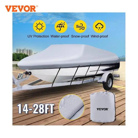 14-28 FT V Hull Boat Cover 3 Layer Oxford Fabric