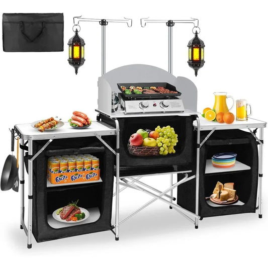 Camping Outdoor Cooking Foldable Camp Table